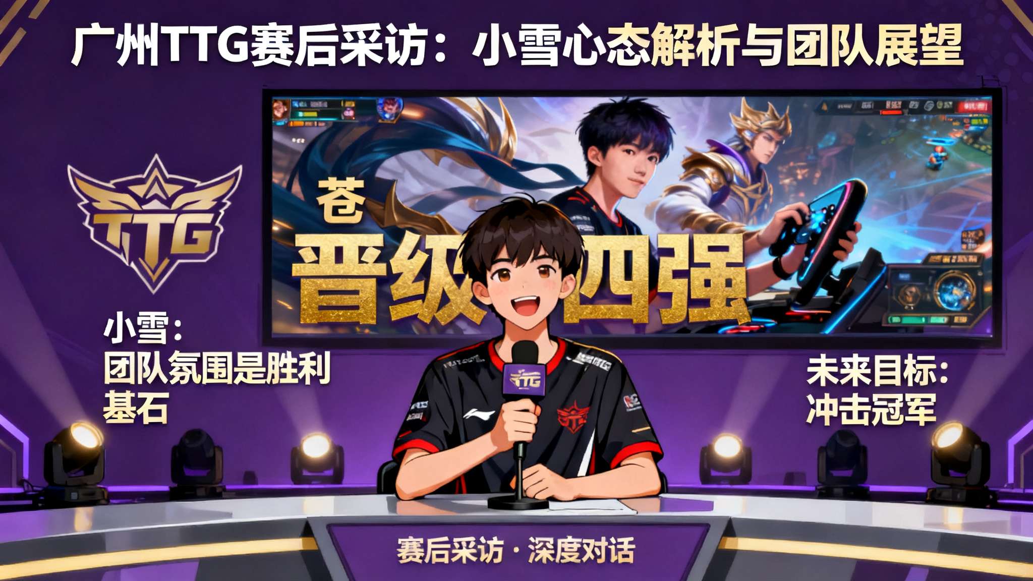 赛后采访]TTG.小雪：今天有点轻松吧，苍是正常发挥，目标是四强